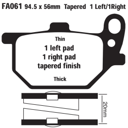 Klocki hamulcowe EBC FA061...
