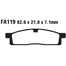 Klocki hamulcowe EBC FA119 TT