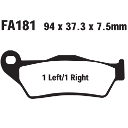 Klocki hamulcowe EBC FA181 TT