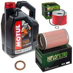 Zestaw filtrów + olej Motul...