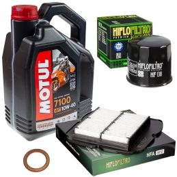 Zestaw filtrów + olej Motul...