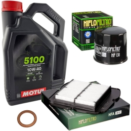 Zestaw filtrów + olej Motul...
