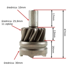Zębatka startera nożnego -...