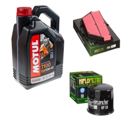 Zestaw filtrów + olej Motul...