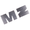Emblemat Litery MZ srebrne...