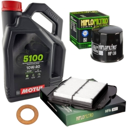 Zestaw filtrów + olej Motul...