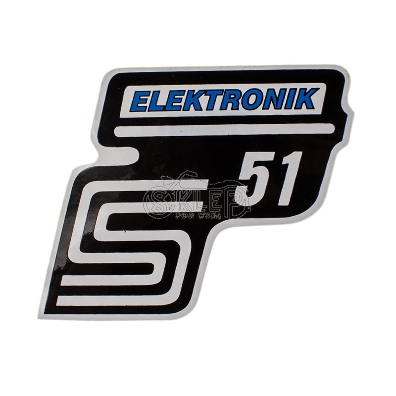 Naklejka pokrywy Simson S51 - Electronic - Typ 1