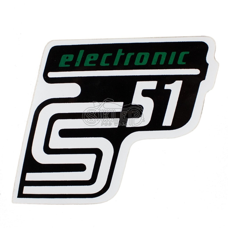 Naklejka pokrywy Simson S51 - Electronic - Typ 2