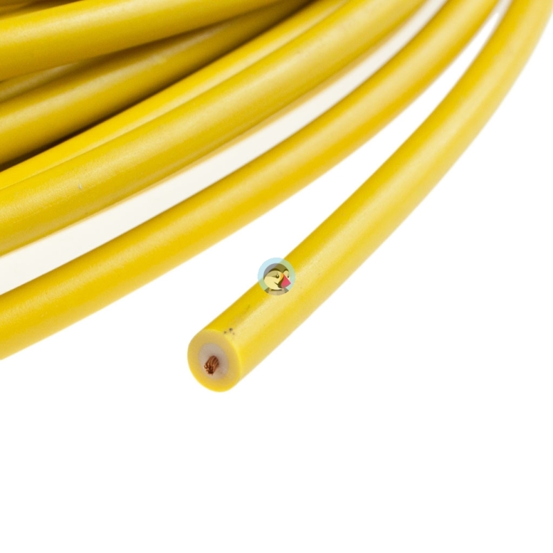 Przewód zapłonowy - żółty - silikonowy - mb.