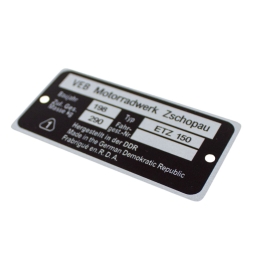 Tabliczka znamionowa MZ ETZ150