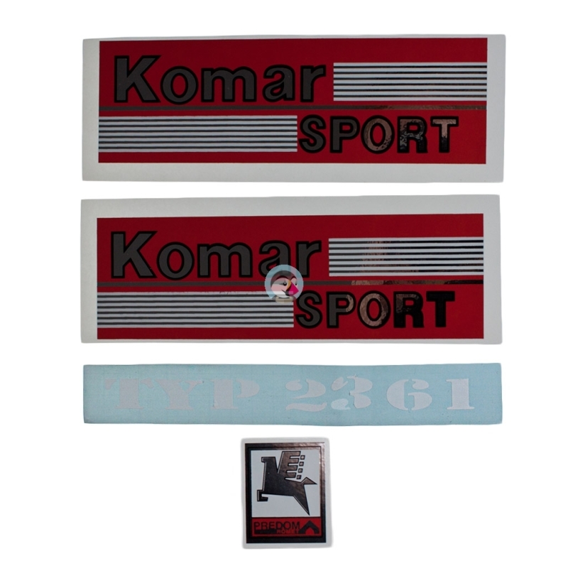 Naklejki Komar Sport 2361 - czerwone - kpl.